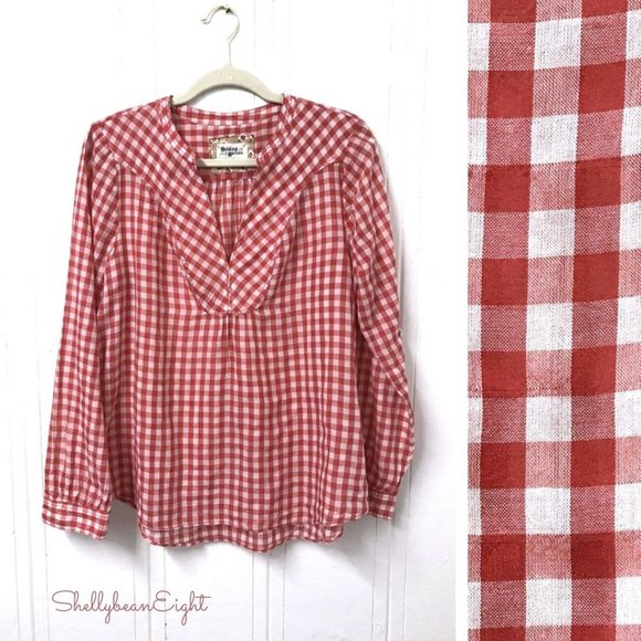 ❌❌SOLD❌❌ HOLDING HORSES GINGHAM Devon Top 10 12 - Picture 4 of 8
